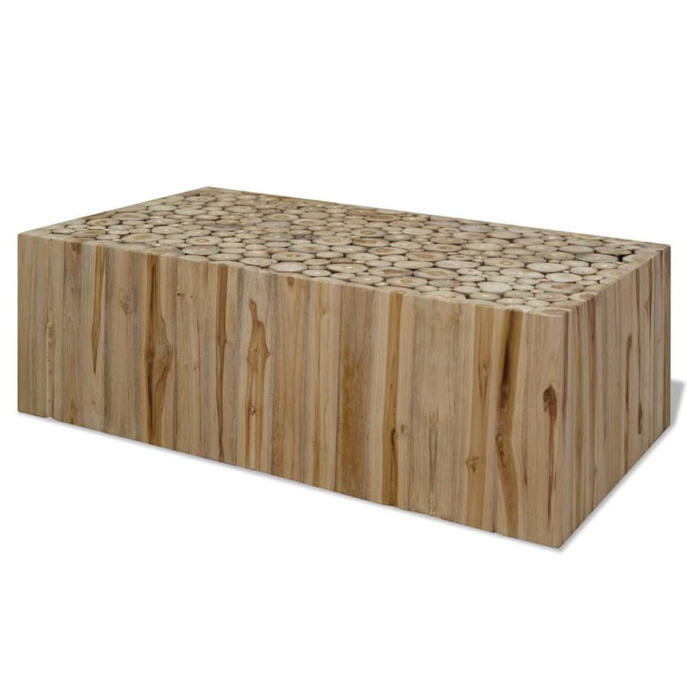 Petromila vidaXL Konferenčný stolík, pravé tíkové drevo 90x50x30 cm